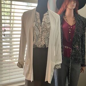 White Open-Front Cardigan